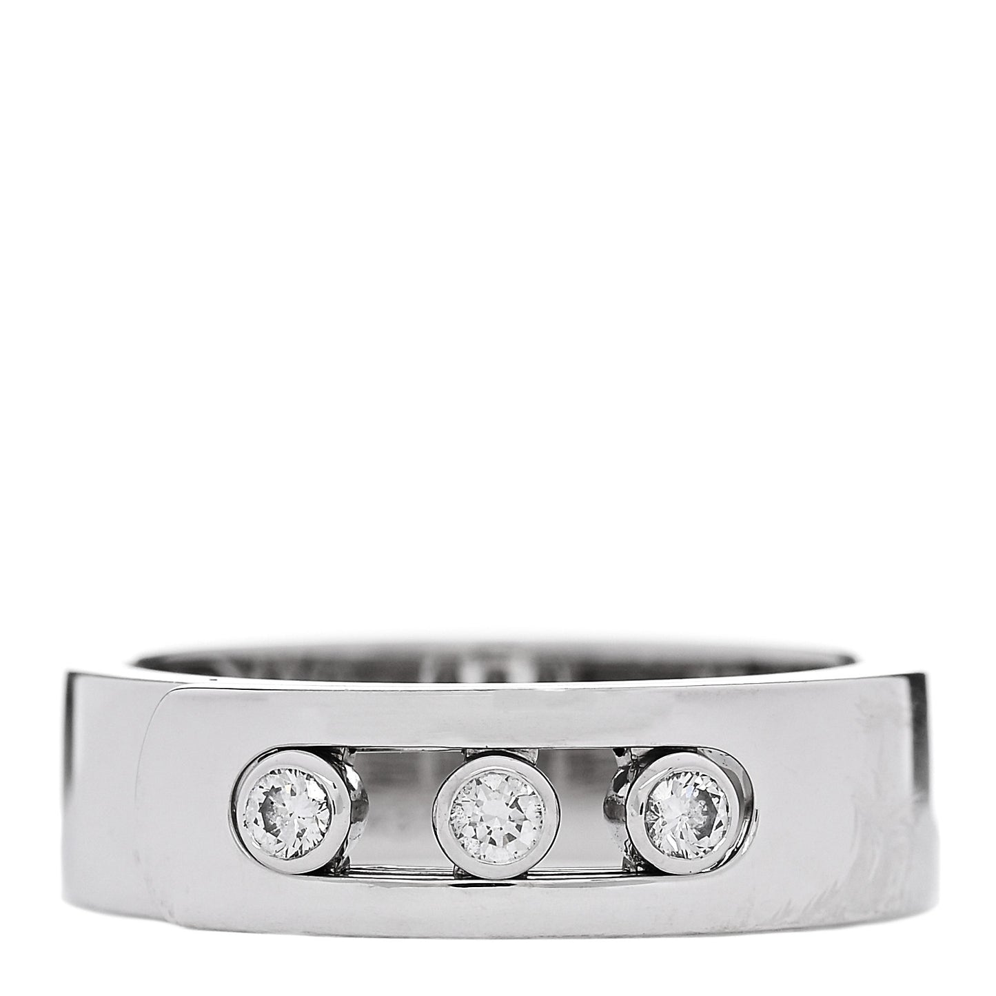 18K White Gold Diamond Move Noa Band Ring 53 6.5