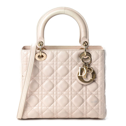 Christian Dior Lambskin Cannage Medium Lady Dior Light Pink 1 of 15