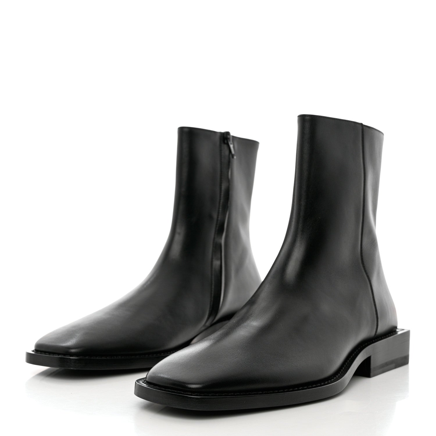 Balenciaga Calfskin Soft Rim Ankle Booties 40 Black 3 of 11