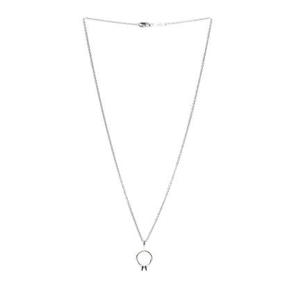 Harry Winston Platinum Diamond Engagement Ring Charm Pendant Necklace 3 of 7