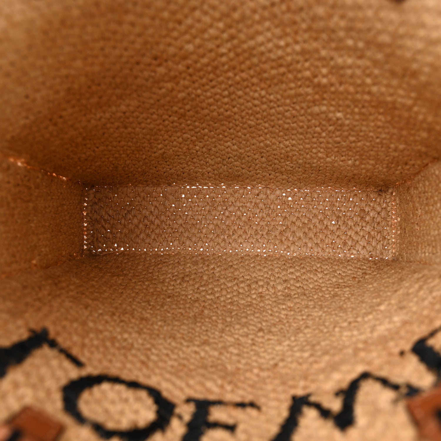 Loewe Raffia Calfskin Standard A4 Tote Bag Natural Black 5 of 11