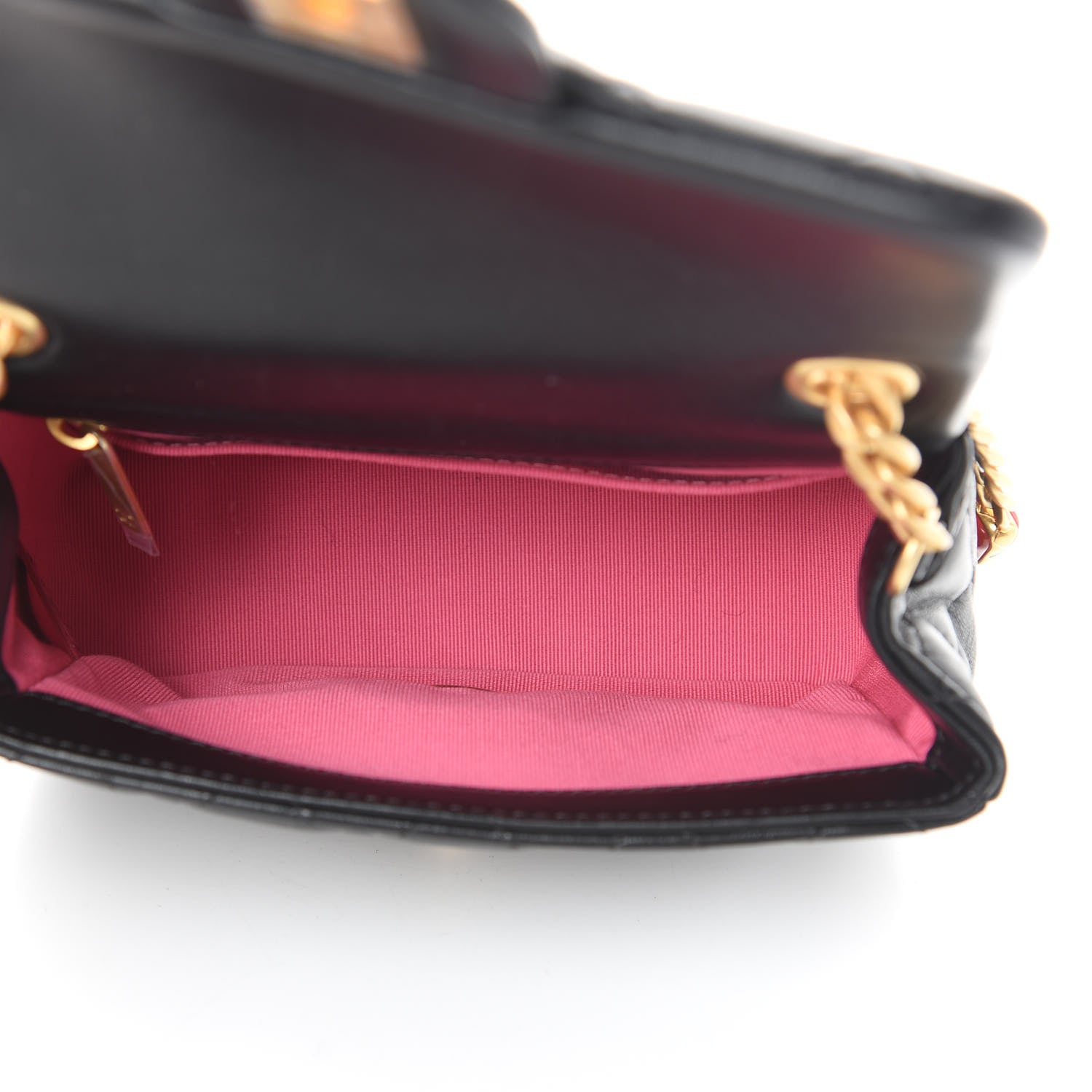 Chanel Lambskin Resin Quilted Mini Pearl Samba Square Flap Black 5 of 14