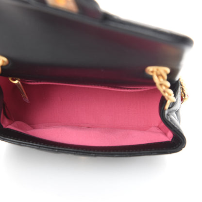 Chanel Lambskin Resin Quilted Mini Pearl Samba Square Flap Black 5 of 14