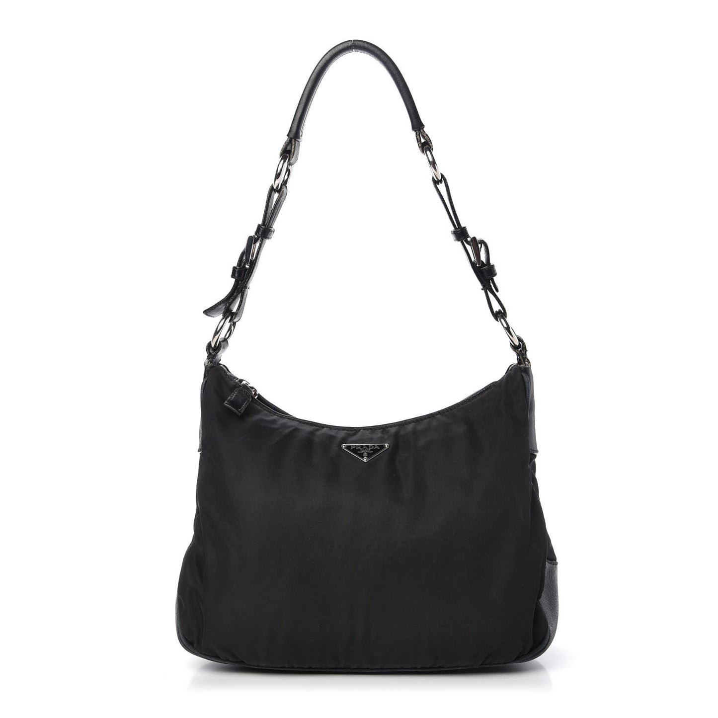 Tessuto Nylon Vitello Shoulder Bag Black