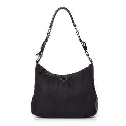 Prada Tessuto Nylon Vitello Shoulder Bag Black 1 of 15