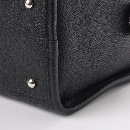 Chanel Caviar Stitched Shopping Tote Black 12 of 13