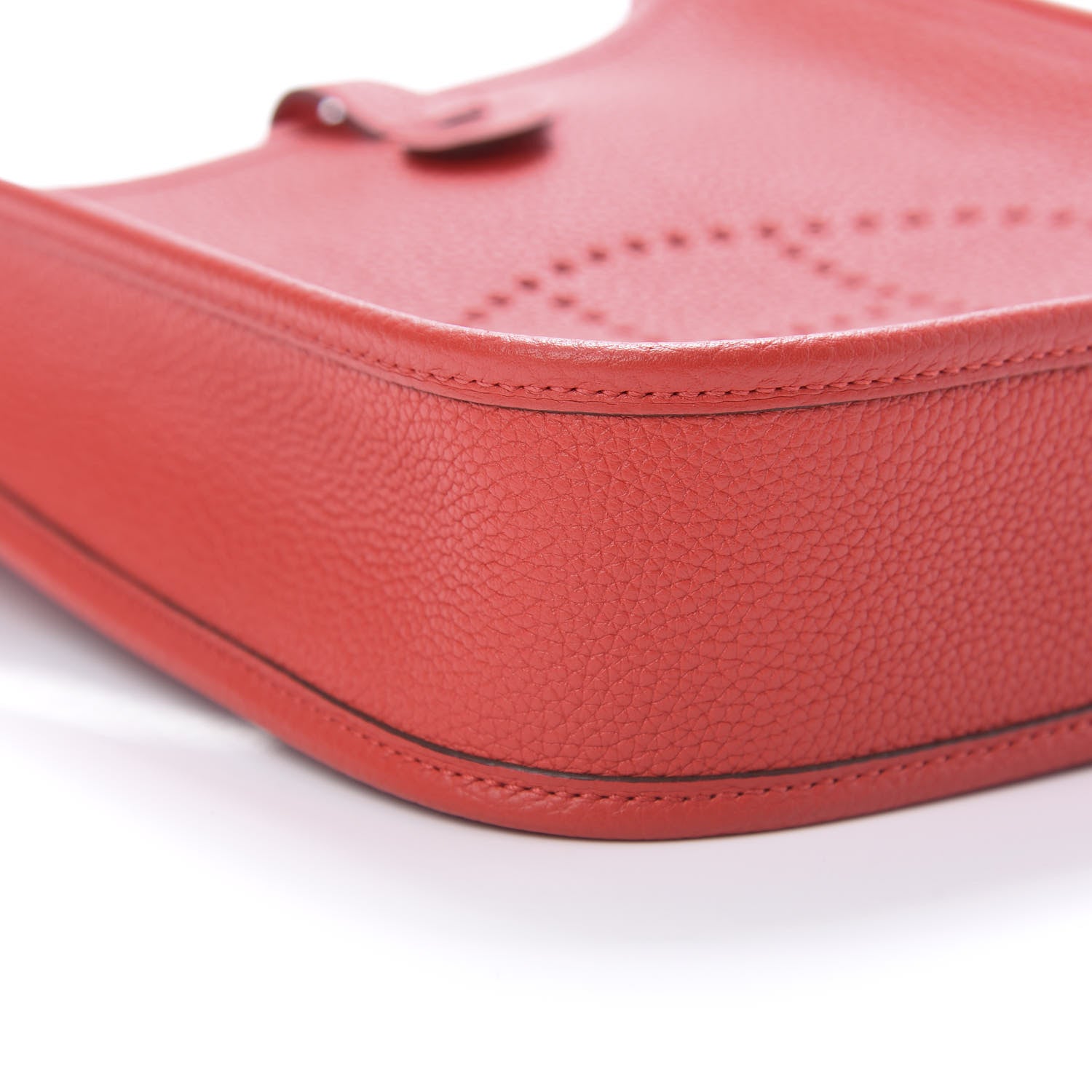 Hermes Taurillon Clemence Evelyne TPM Rouge De Coeur Bleu Du Nord 8 of 10