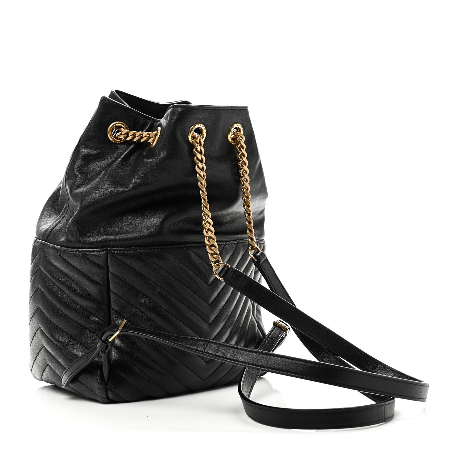 Lambskin Matelasse Monogram Joe Backpack Black