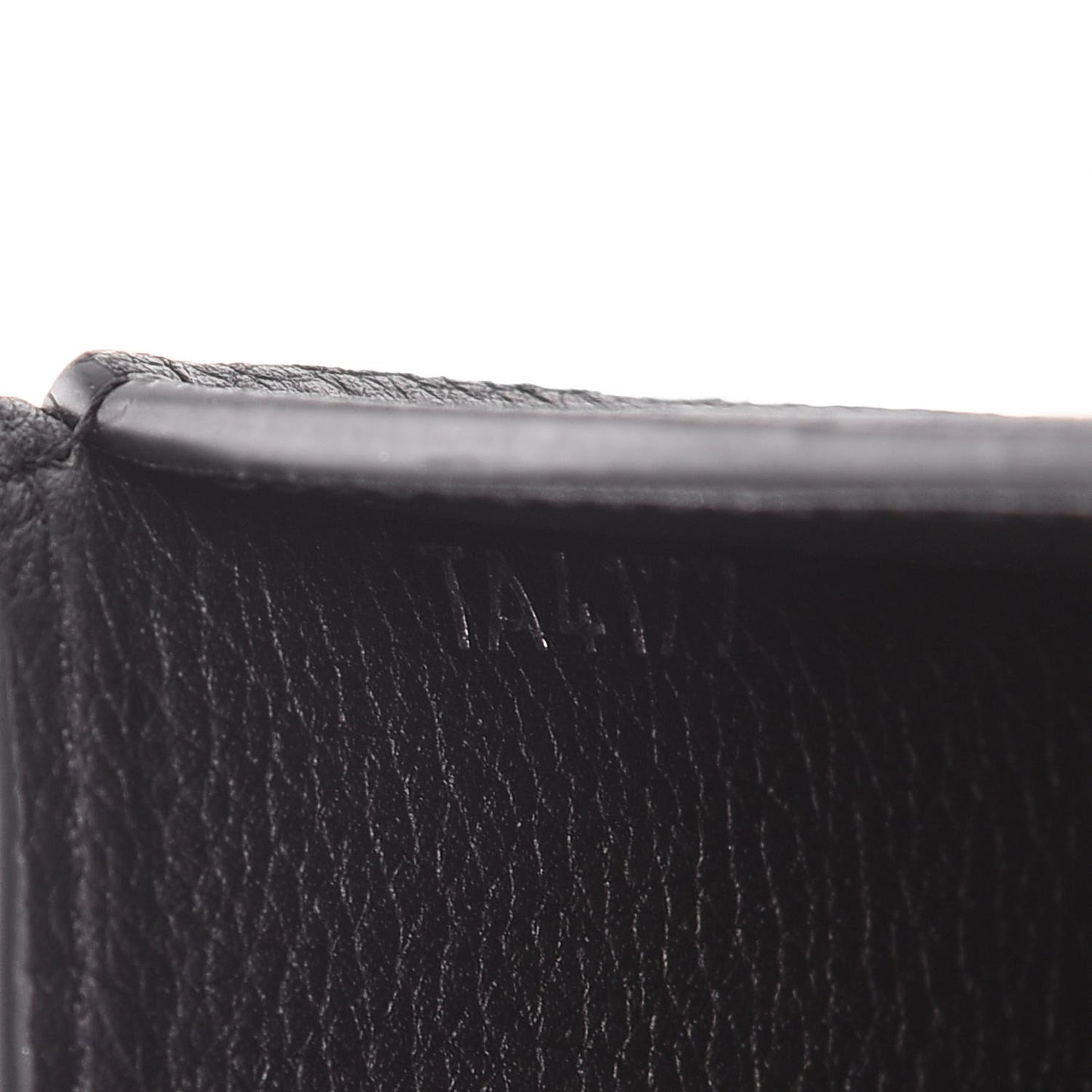 Calfskin LockMe II Floral Compact Wallet Black