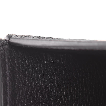 Louis Vuitton Calfskin LockMe II Floral Compact Wallet Black 9 of 9