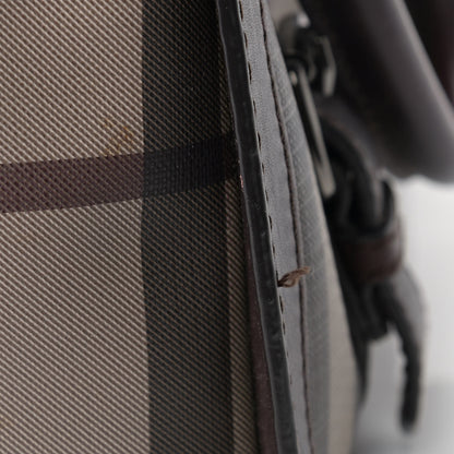 Burberry Smoked Check Medium Alchester Bowling Bag Plum 21 of 21