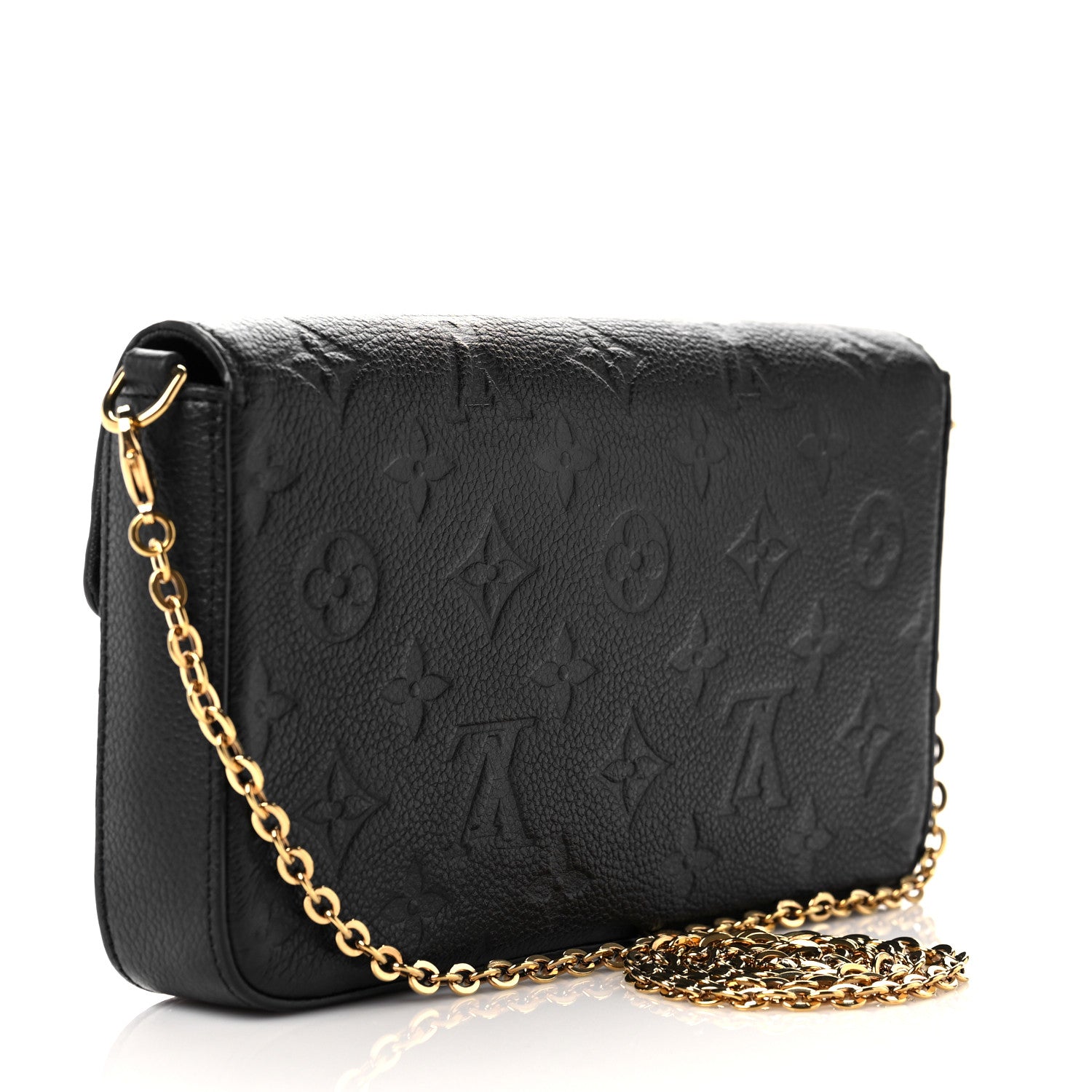 Louis Vuitton Empreinte Pochette Felicie Chain Wallet Black 5 of 10