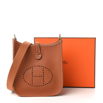 Hermes Taurillon Clemence Evelyne TPM Gold 11 of 12