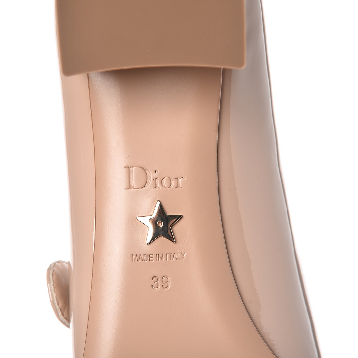 Christian Dior Patent Baby-D Ballet Pumps 39 Nude 6 of 9