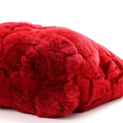 Chanel Rabbit Fur Harlequin Shoulder Bag Red 10 of 10