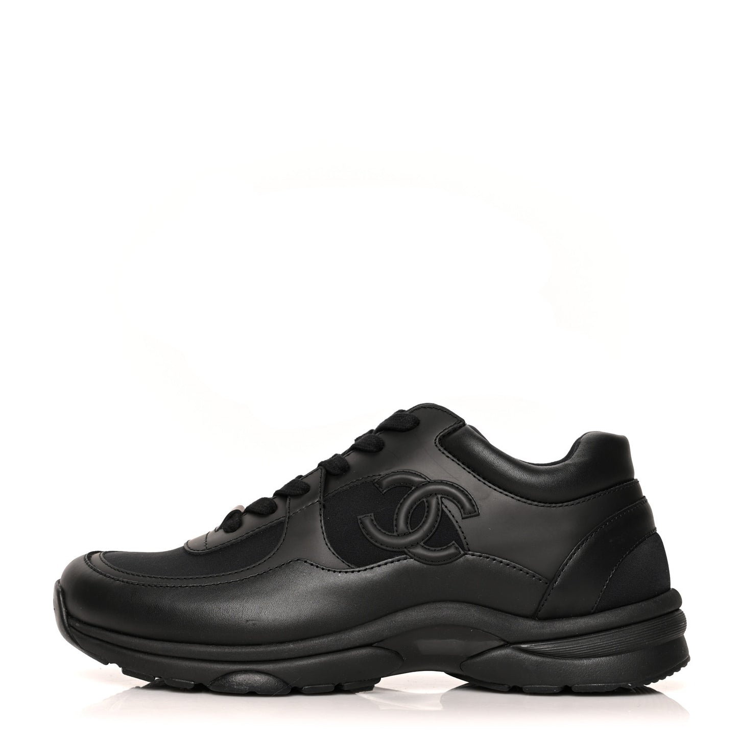 Calfskin Lambskin CC Uniform Sneakers 40 Black