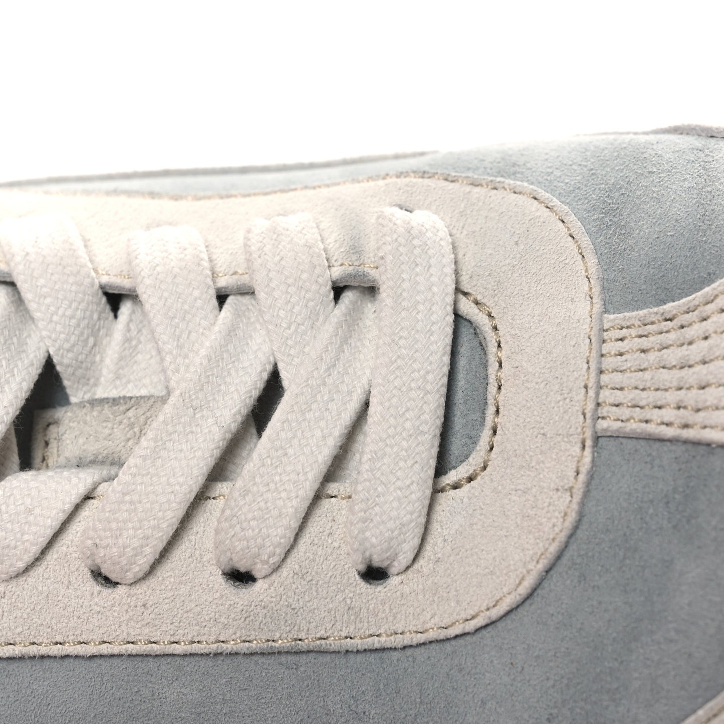 Suede Goatskin Jet Sneakers 38 Gris Nuage White