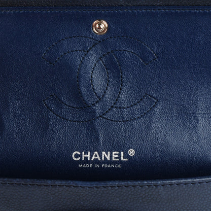 Chanel Caviar Quilted Medium Double Flap Navy 6 of 8