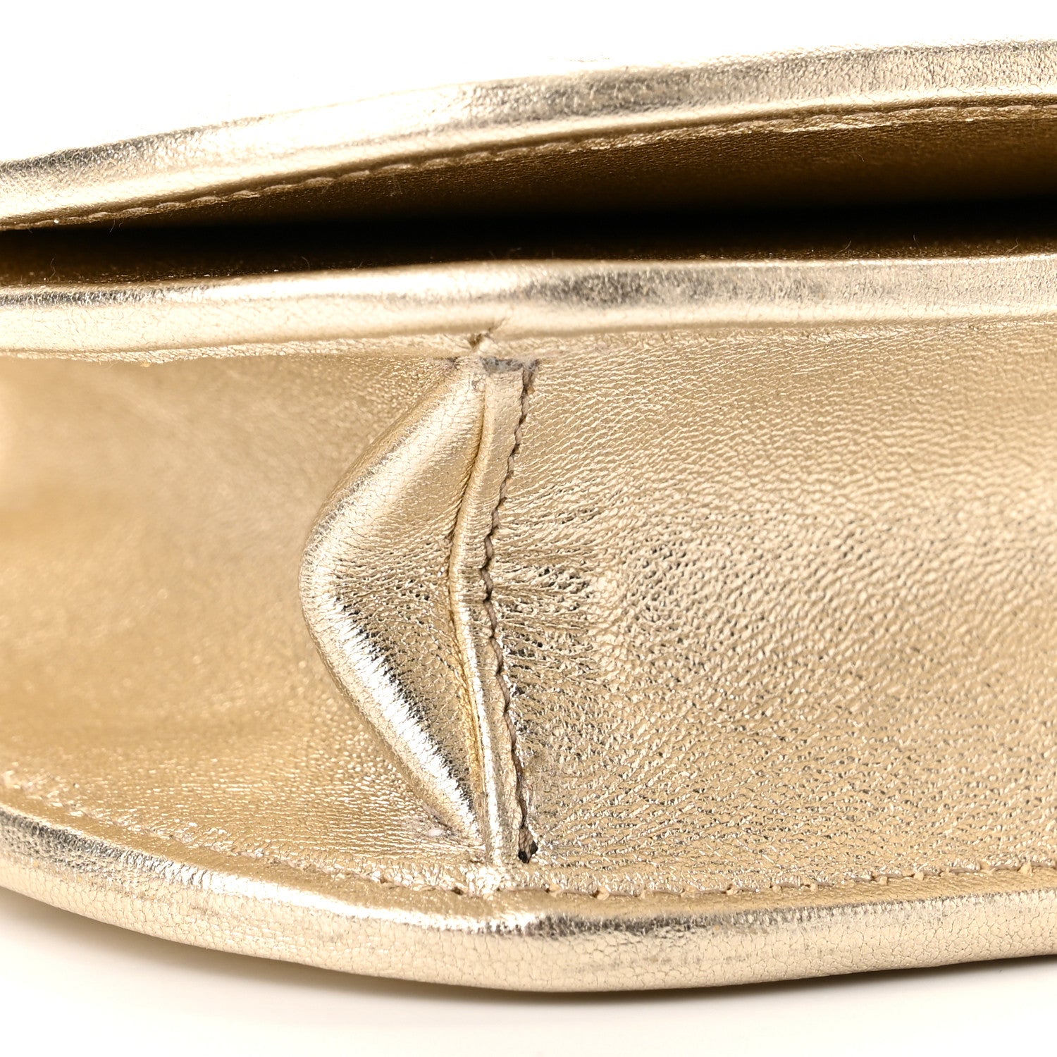 Prada Metallic Nappa Impunture Small Diagramme Crossbody Bag Gold 8 of 9