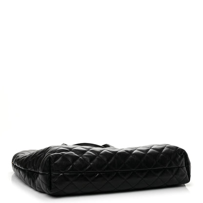 Saint Laurent Lambskin Quilted Maxi Icare Shopping Tote Black 5 of 15