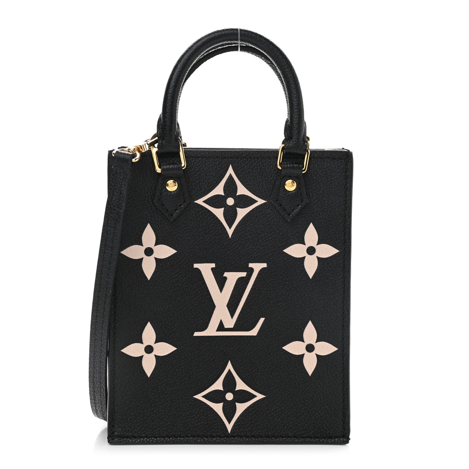 Louis Vuitton Empreinte Monogram Giant Petit Sac Plat Black Beige 1 of 9