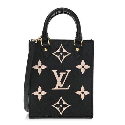 Louis Vuitton Empreinte Monogram Giant Petit Sac Plat Black Beige 1 of 9