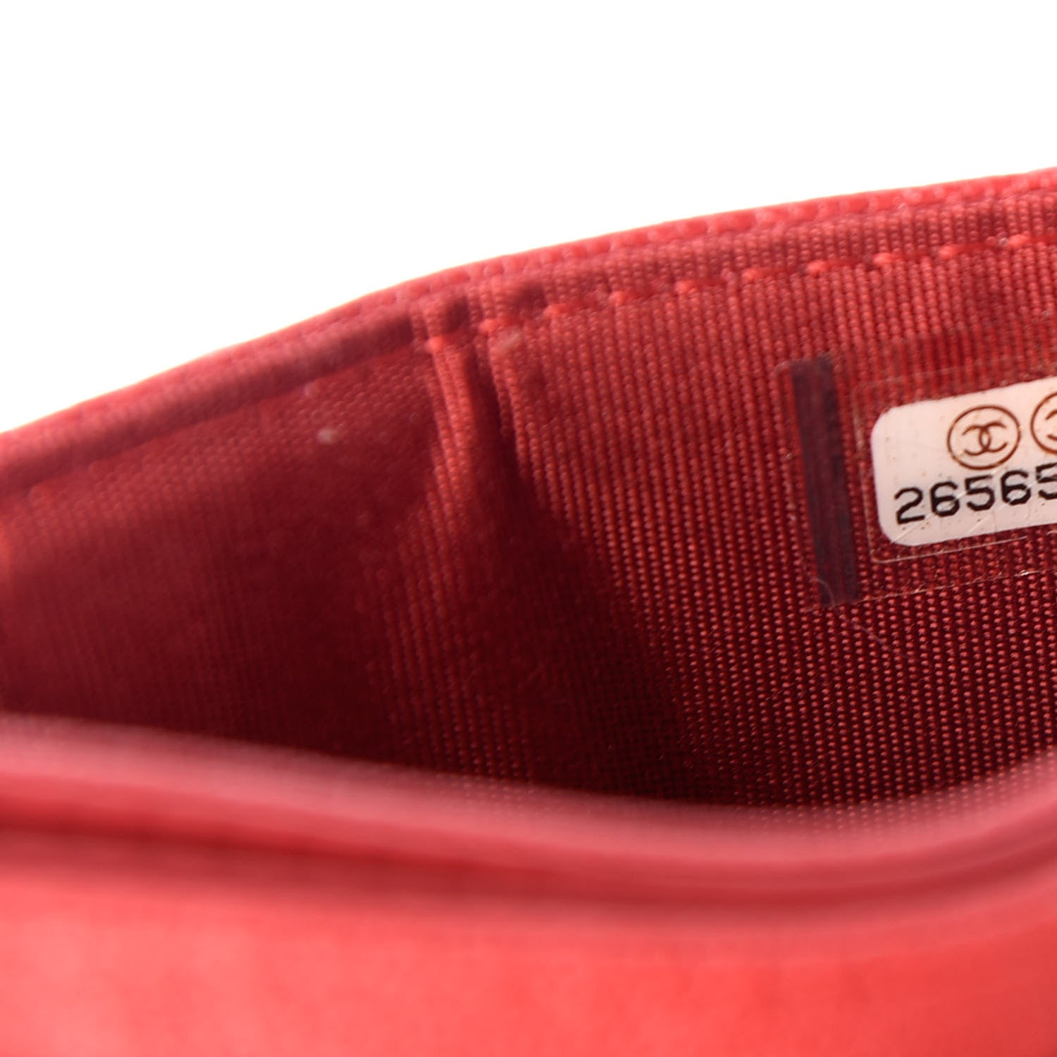 Chanel Caviar Quilted Boy Card Holder Red 8 of 9
