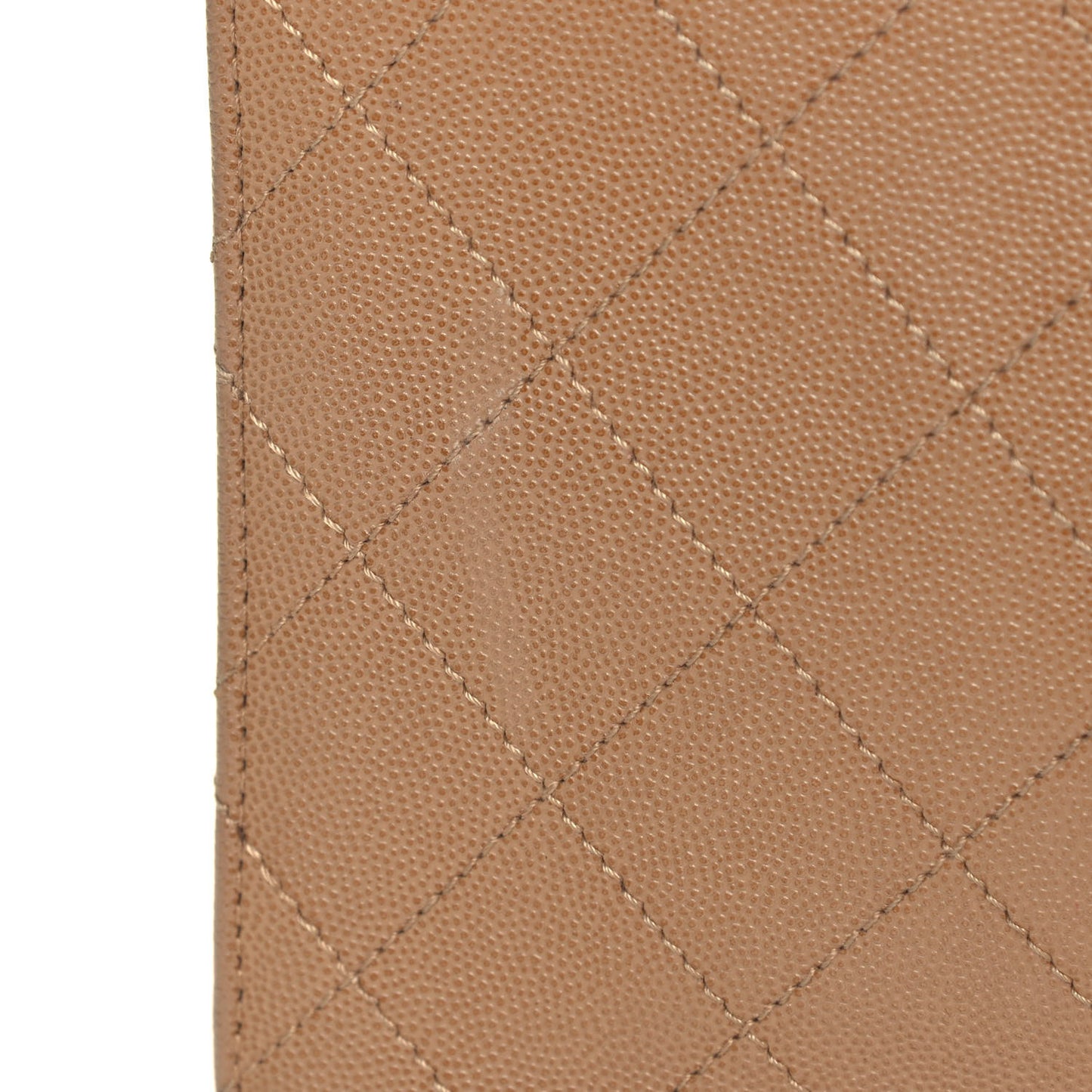 Caviar Stitched Medium Flap Beige