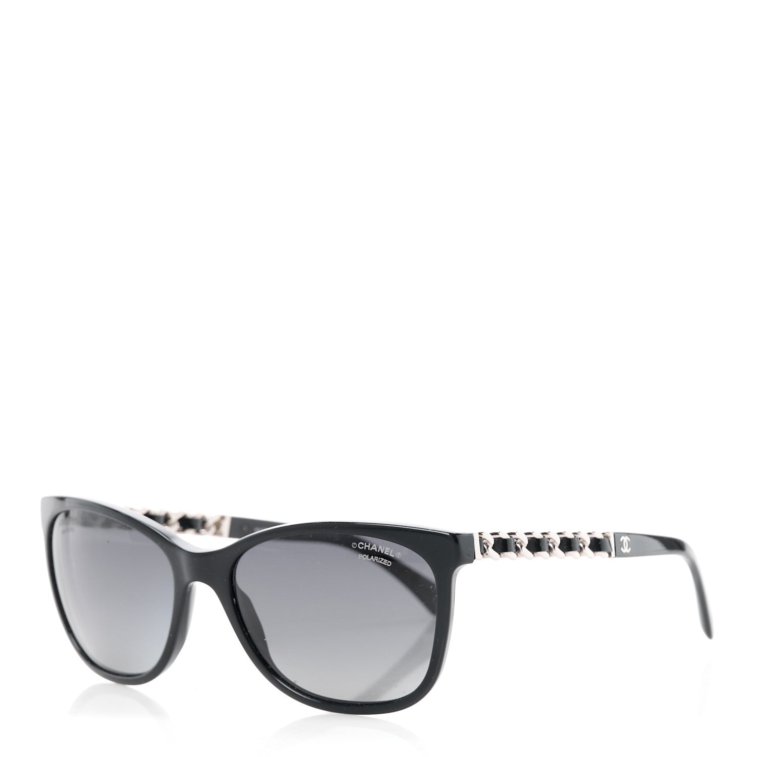 Chanel Cat Eye Chain Polarized Sunglasses 5260-Q Black 1 of 8