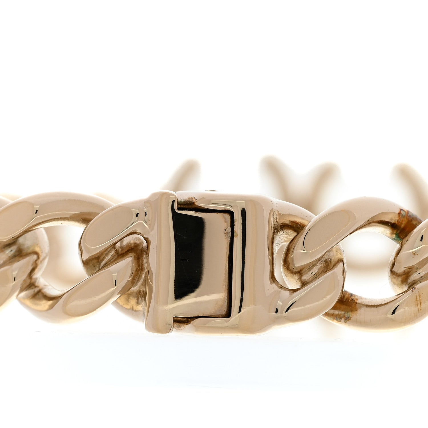Chanel Metal CC Chain Link Choker Necklace M Gold 6 of 7