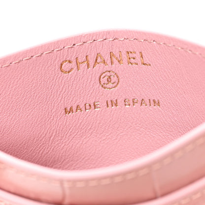 Chanel Calfskin Crocodile Embossed Crococo Card Holder Light Pink 5 of 6