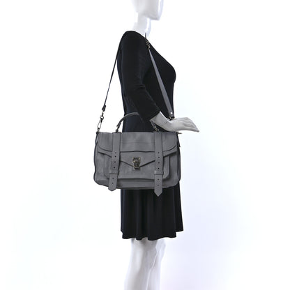 Proenza Schouler Lambskin Medium PS1 Satchel Concrete Grey 2 of 16