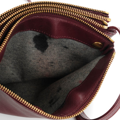 Celine Smooth Lambskin Small Trio Crossbody Bag Burgundy 7 of 10