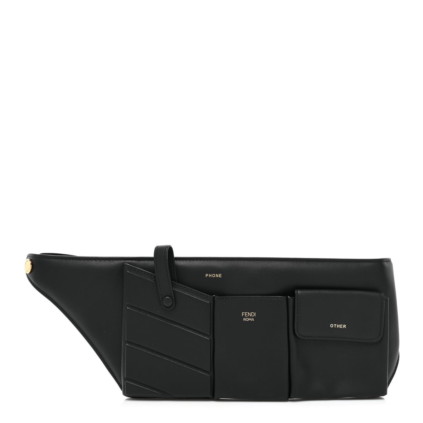 Vitello Grace Matte 3 Pocket Belt Pouch Black