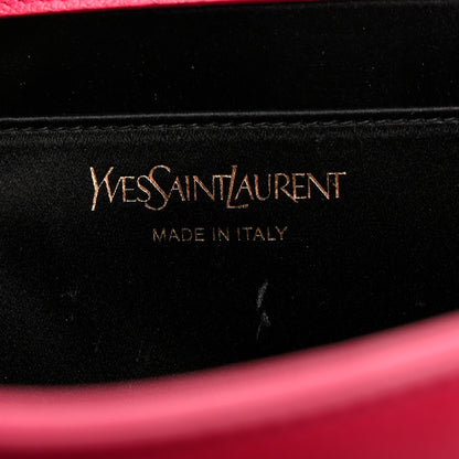Saint Laurent Goatskin Monogram Large Belle De Jour Clutch Lipstick Fuchsia 6 of 7