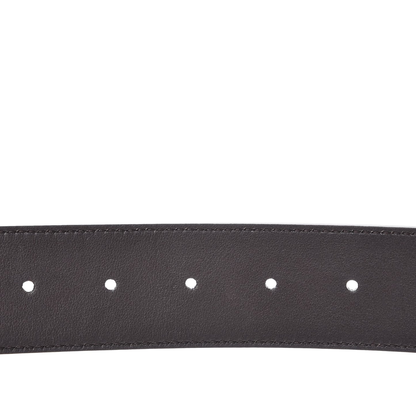 Textured Dollar Calfskin Nickel Double G 40mm Belt 100 40 Dark Cocoa