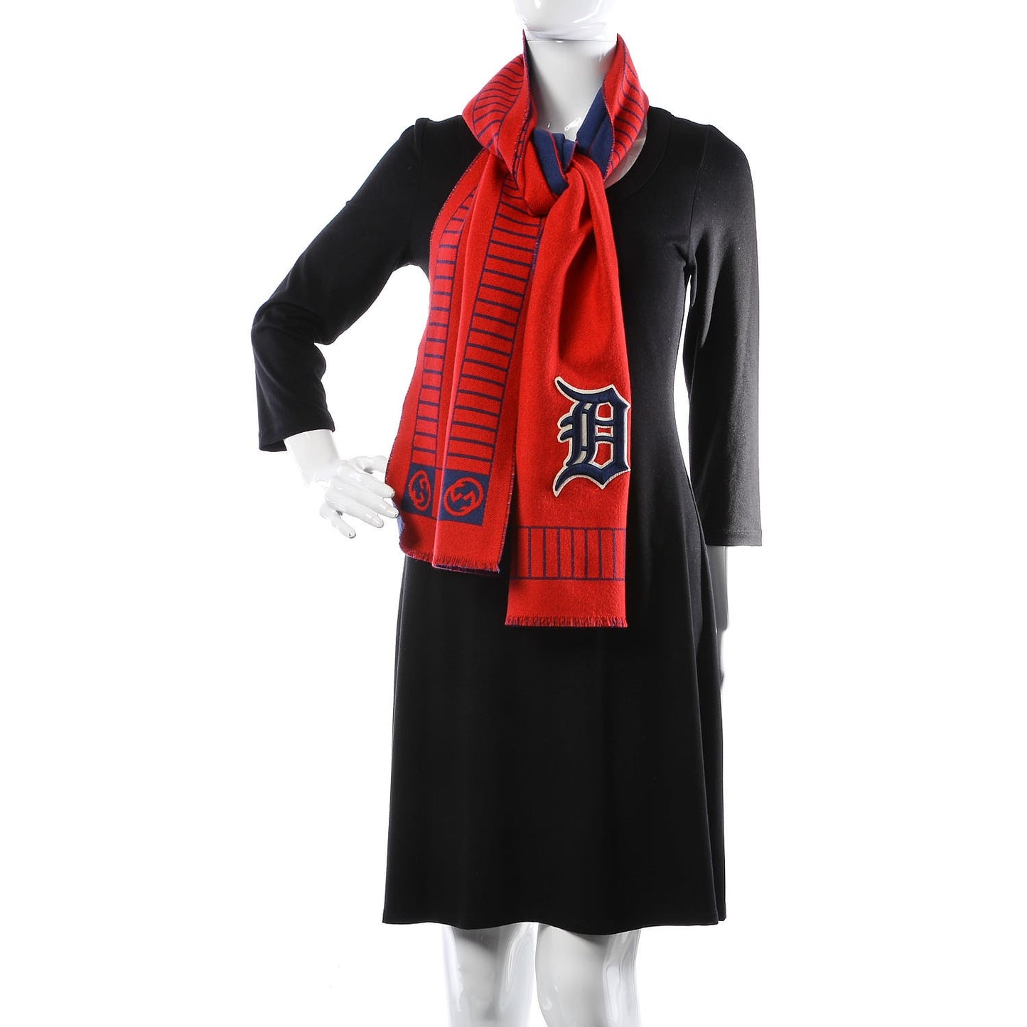 X MLB Wool Detroit Tigers Patch Crew Scarf Fiamma