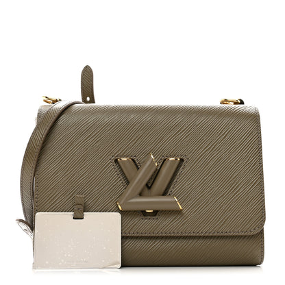 Louis Vuitton Epi Twist Shoulder Bag MM Smokey Brown 1 of 9