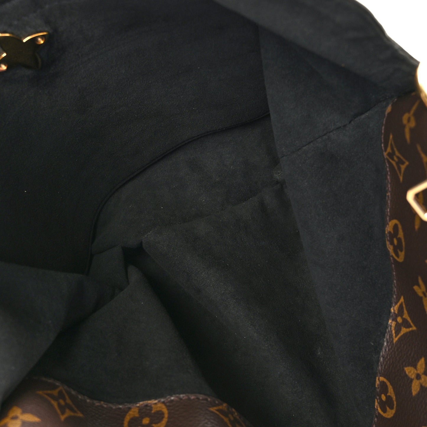Monogram Flower Zipped Tote MM Black