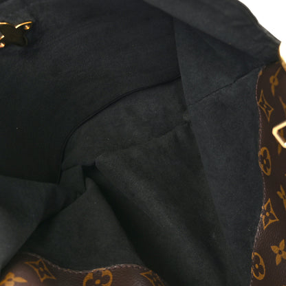 Louis Vuitton Monogram Flower Zipped Tote MM Black 6 of 9