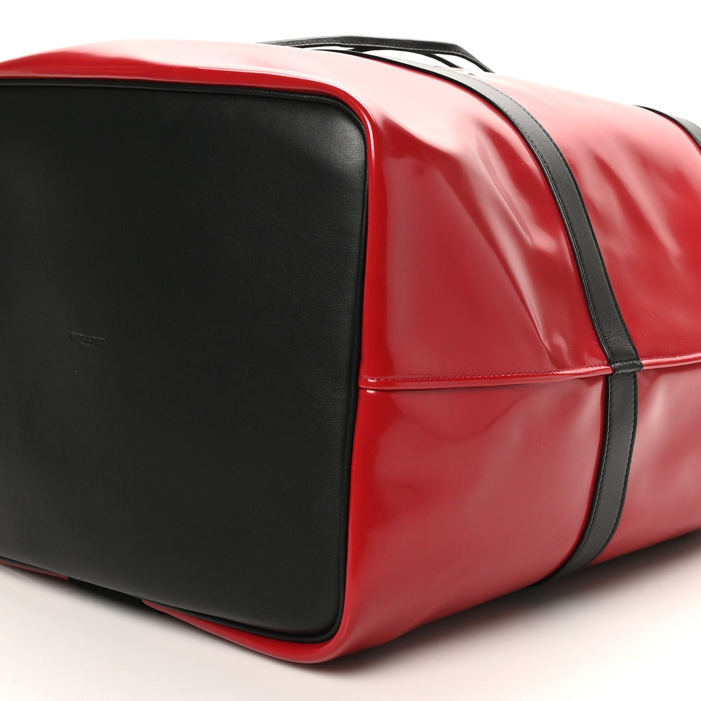 PVC Calfskin Rive Gauche Sling Bag Wax Red