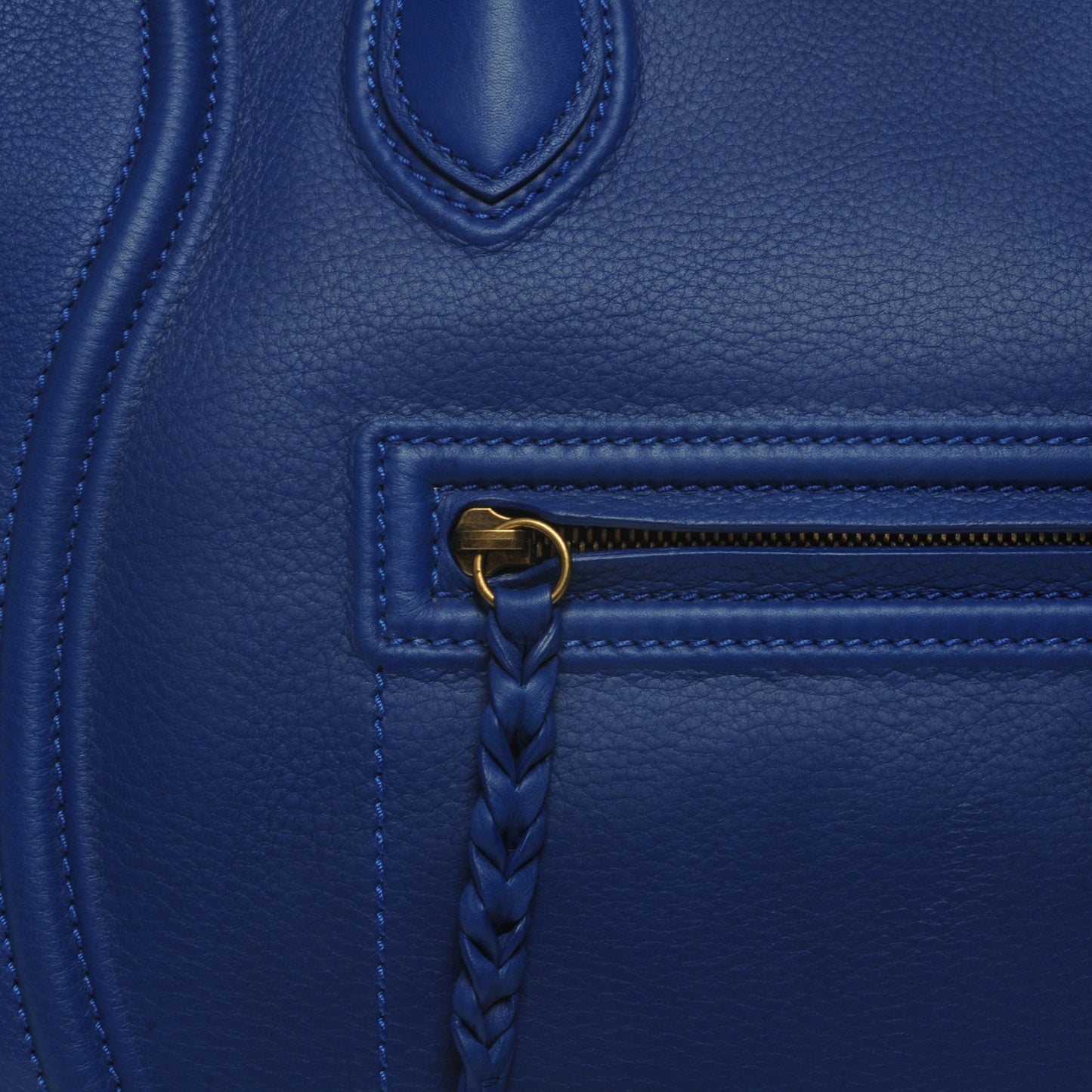 Smooth Calfskin Large Phantom Luggage Royal Blue
