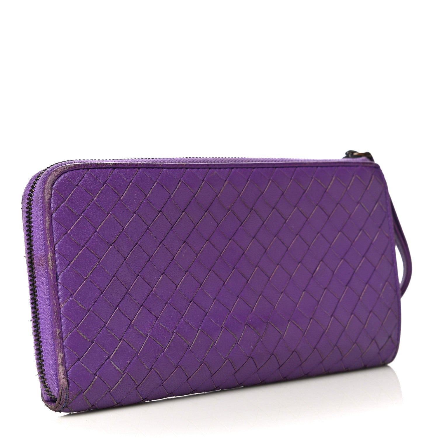 Bottega Veneta Nappa Intrecciato Wristlet Zip Wallet Byzantine 3 of 21