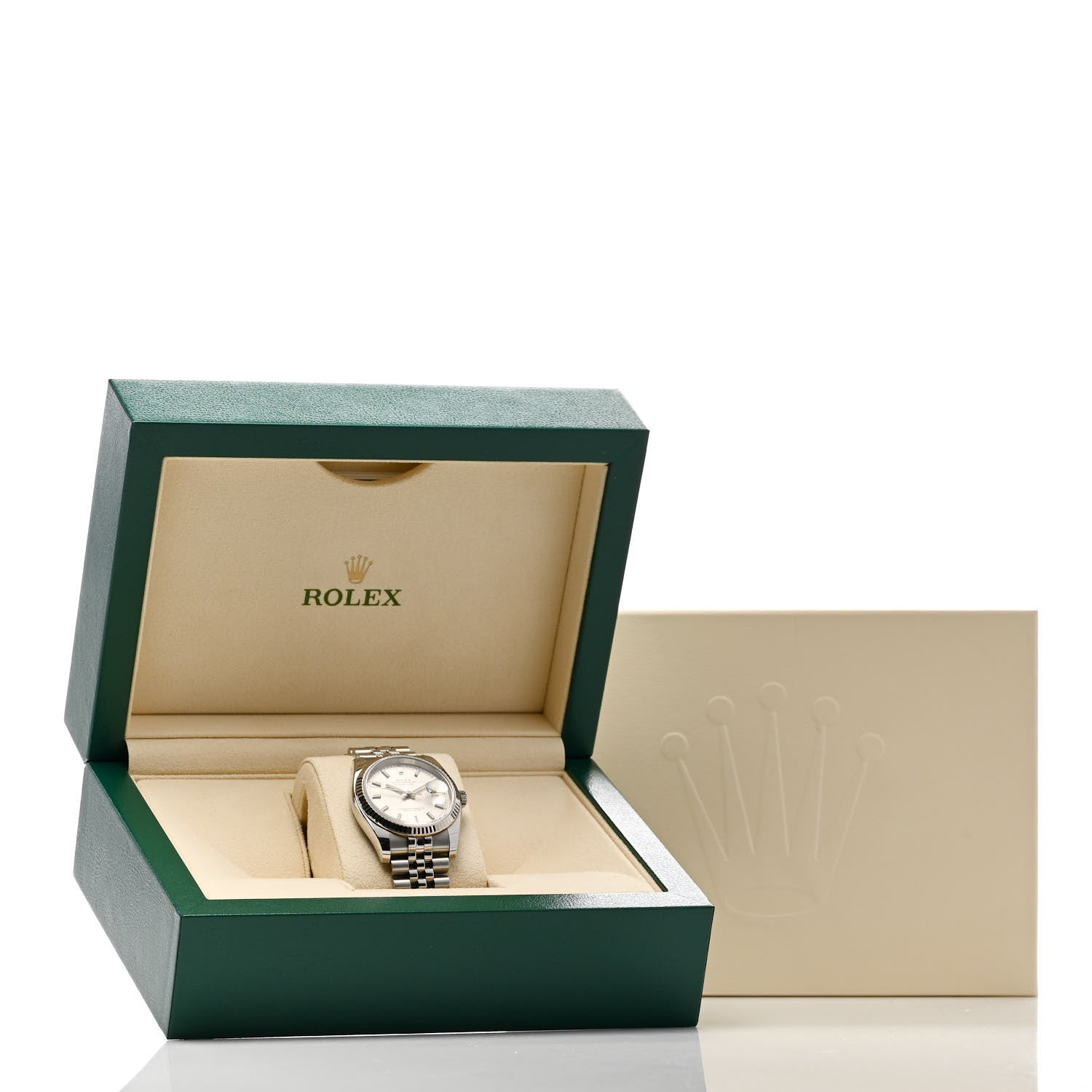 Rolex Stainless Steel 18K White Gold 36mm Oyster Perpetual Datejust Watch Silver 116234 5 of 5