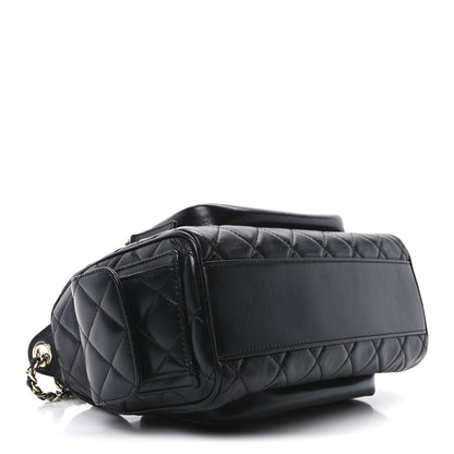 Chanel Shiny Crumpled Lambskin Quilted Medium Preppy Pocket Camera Case Black 4 of 10