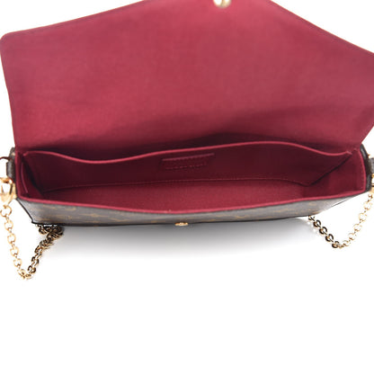 Louis Vuitton Monogram Pochette Felicie Chain Wallet Fuchsia 6 of 11