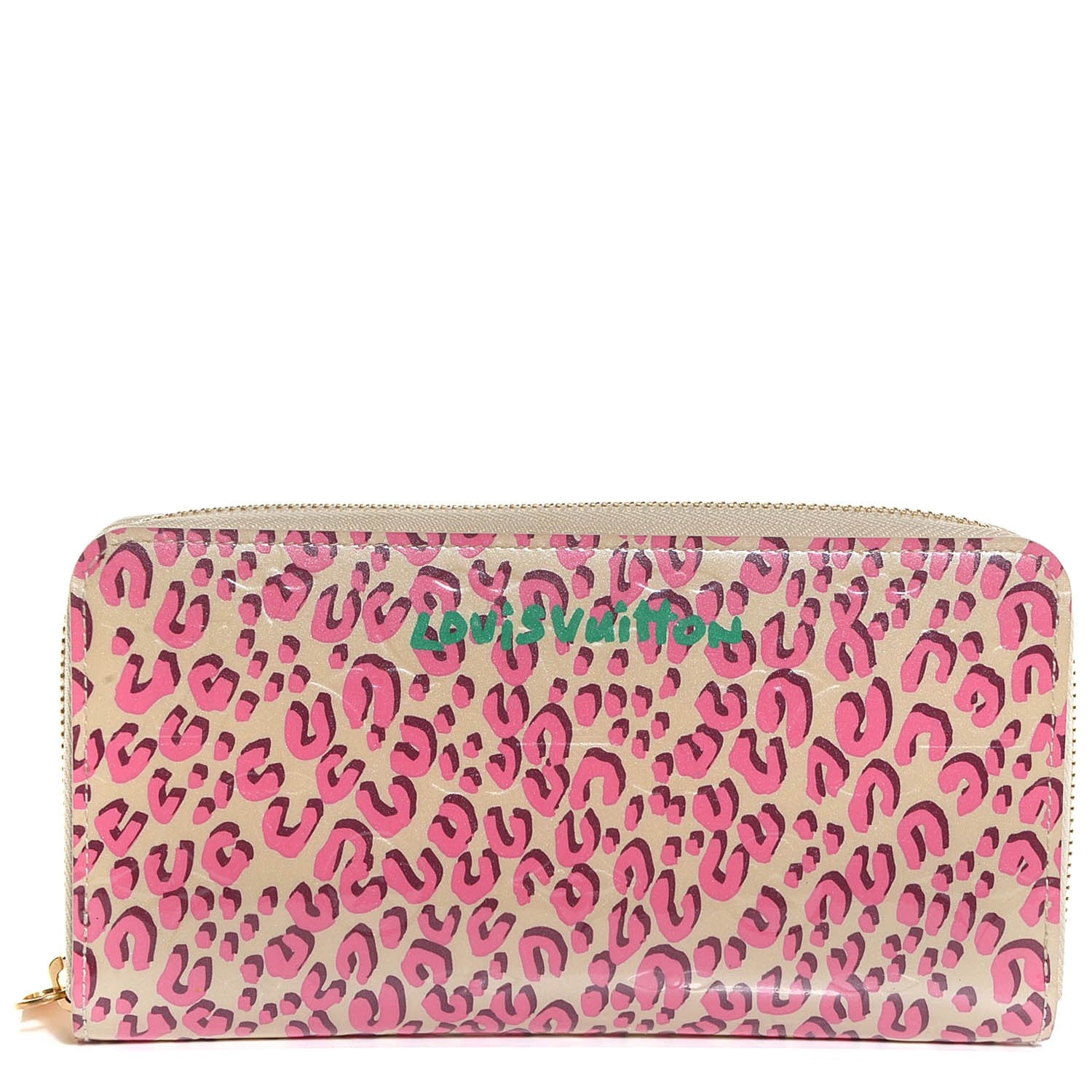 Louis Vuitton Vernis Leopard Zippy Wallet Blanc Corail 1 of 7