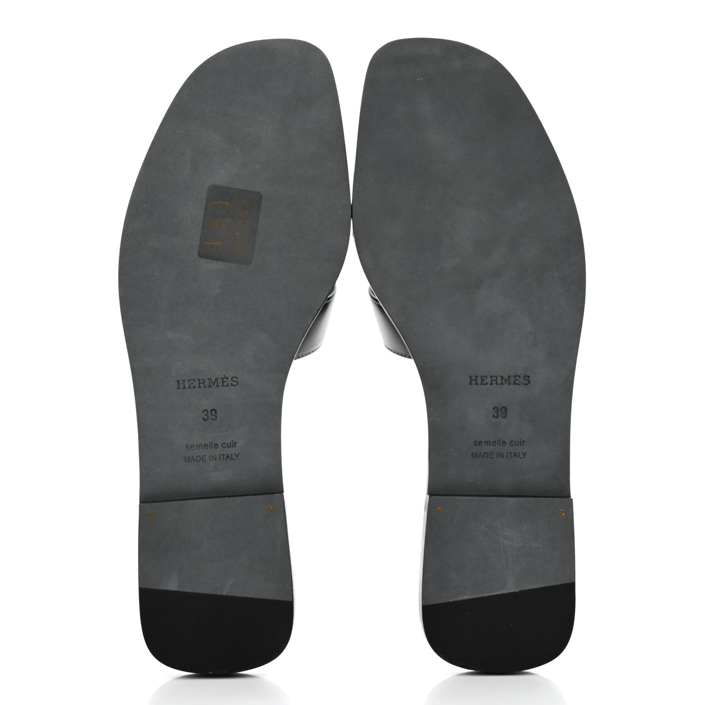 Box Calfskin Oran Sandals 39 Black