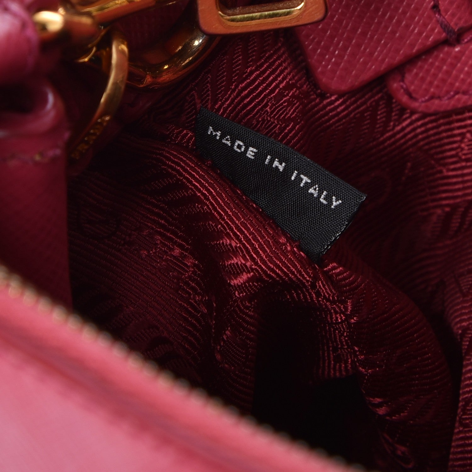 Prada Saffiano Small Galleria Double Zip Tote Peonia 7 of 8