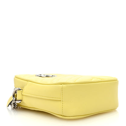 Gucci Calfskin Matelasse Mini GG Marmont Crossbody Bag Banana 4 of 12